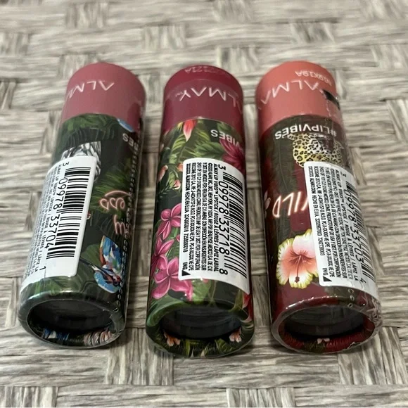 Almay #LipVibes Cream Matte Lipstick Trio - Go Wild, Be Strong Red Brown Pink - Picture 3 of 4